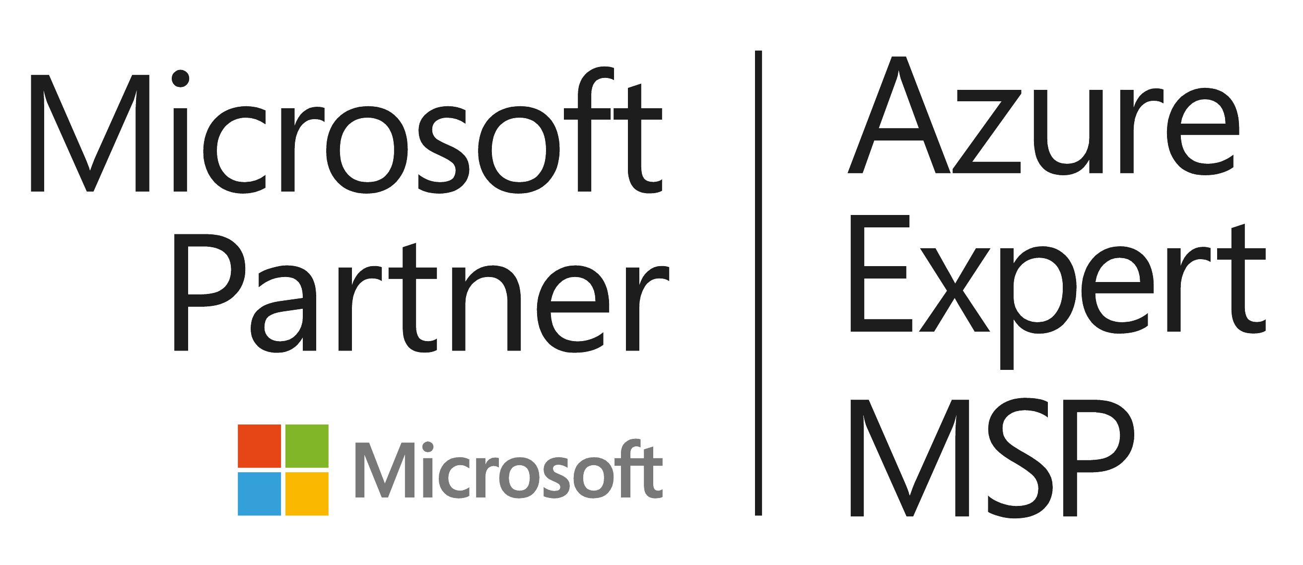 Microsoft Partner Badges: Azure Expert MSP, Gold Partner, Tier-1 CSP, Solutions Partner